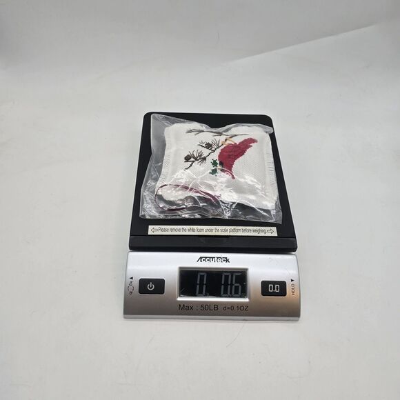 Vintage Needlepoint Cardinal Bird Miniature Pillow Floral 4"X4" Hanging Decor - Picture 5 of 5